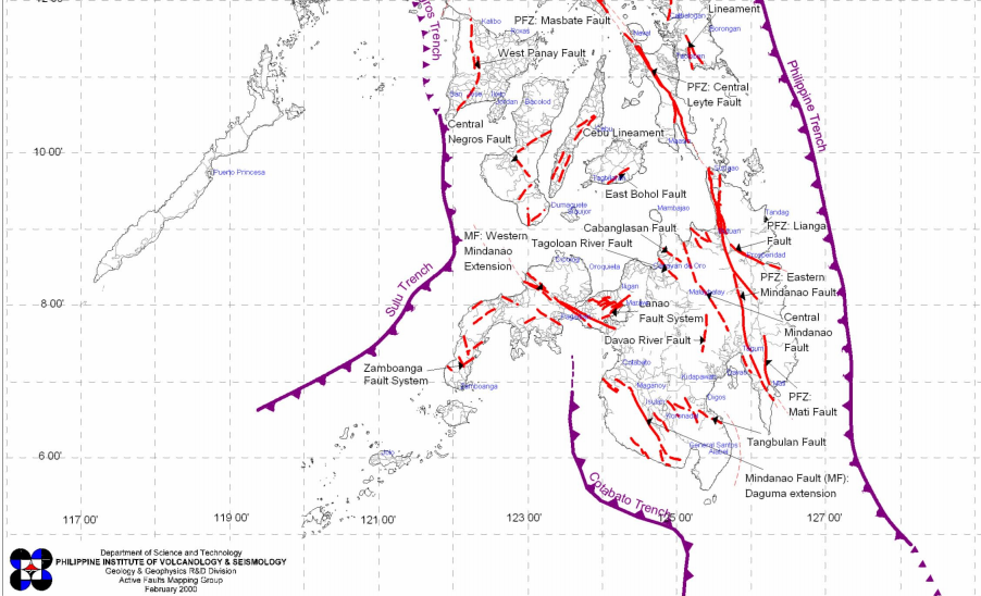 Philippine Fault Line Map